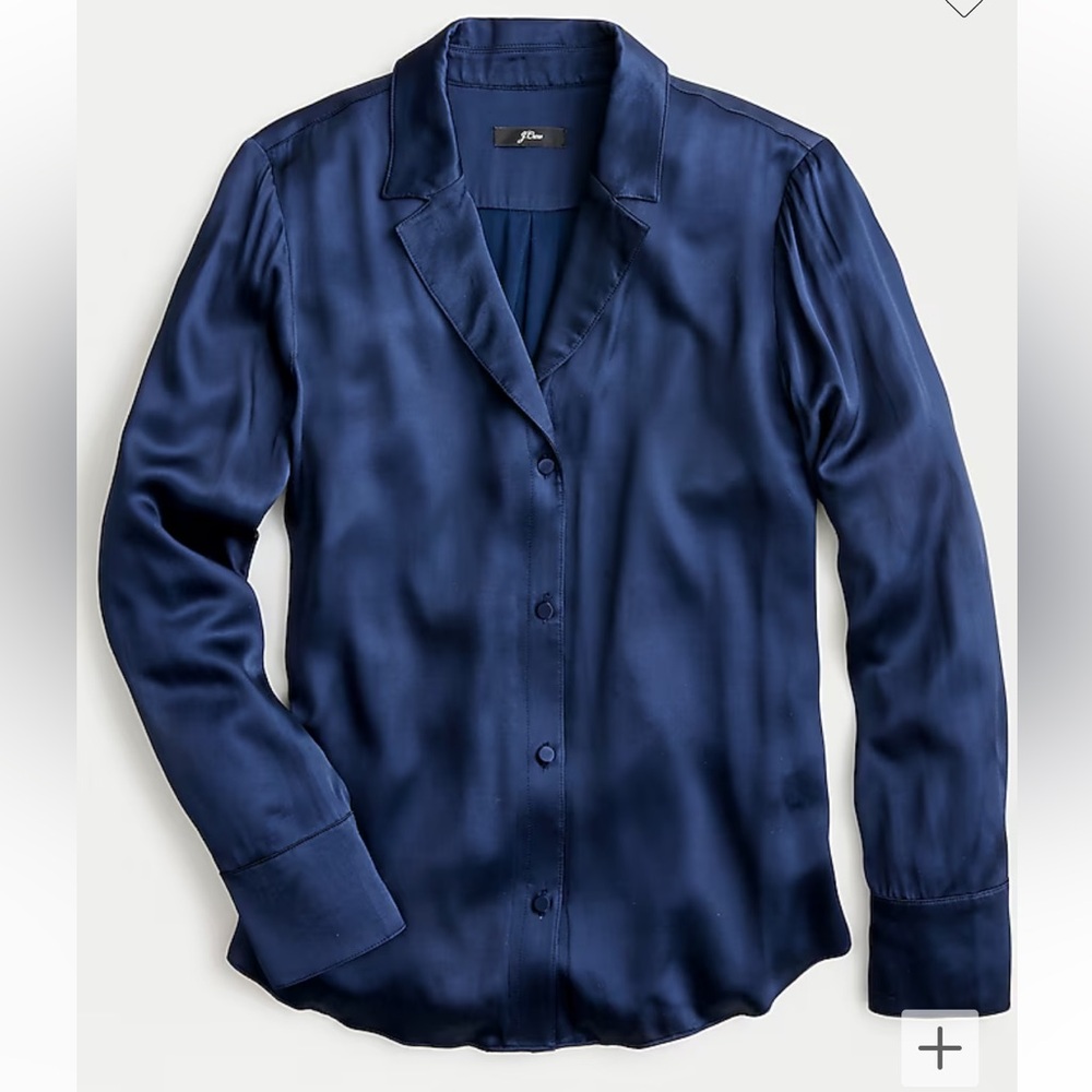 J Crew Pajama top in glossy crepe